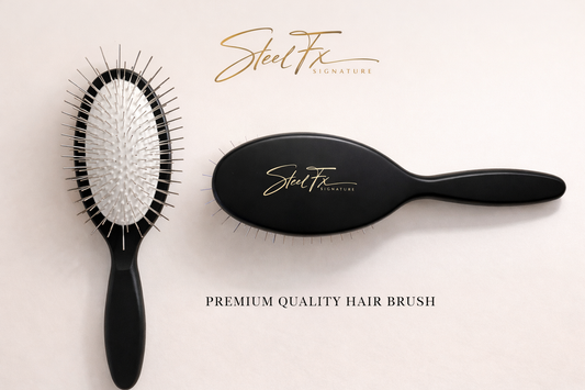 Medium Oval Black Premium Brush